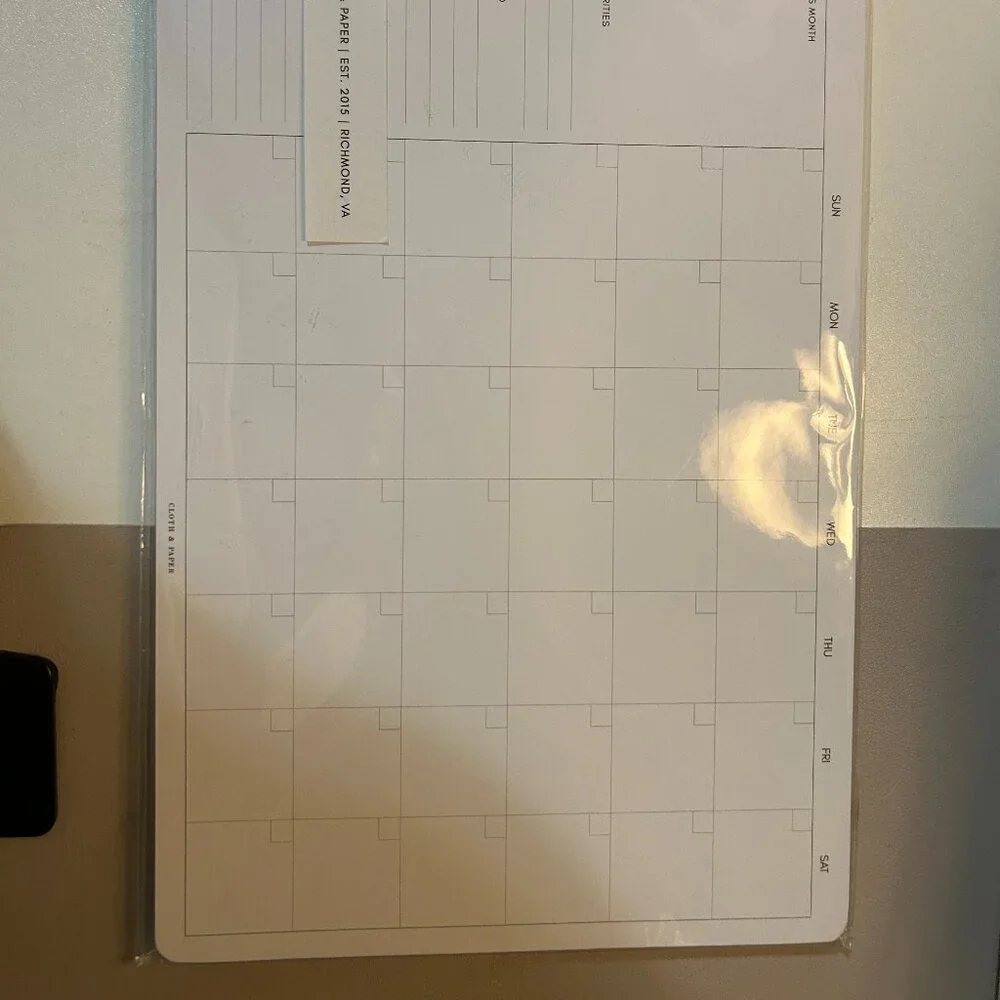 NWT Cloth + Paper Monthly Desk Pad Planner